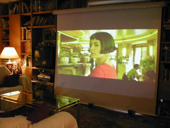 Heimkino mit Motorleinwand